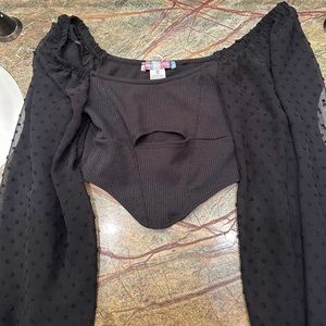 Urban Outfitters Long Sleeve Corset Top